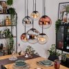 Gastor Lámparas suspendidas, Luminarias esféricas, Lámparas colgantes Colores ámbar, Cromo, Transparente, Color cobre, Ahumado, 6 luces