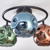 Ripoll Plafones, Luminarias esféricas Azul, Verde, Color cobre, 3 luces
