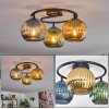 Koyoto Plafones, Luminarias esféricas Azul, dorado, Verde, 3 luces