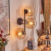Gastor Luminarias esféricas, Apliques Colores ámbar, Transparente, 3 luces