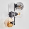 Gastor Luminarias esféricas, Apliques Colores ámbar, Transparente, Ahumado, 3 luces