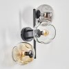 Gastor Luminarias esféricas, Apliques Colores ámbar, Transparente, Ahumado, 3 luces