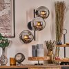Gastor Luminarias esféricas, Apliques Cromo, Ahumado, 3 luces