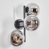 Gastor Luminarias esféricas, Apliques Cromo, Transparente, Ahumado, 3 luces