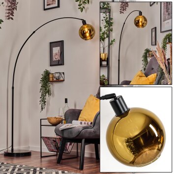 Koyoto Lámpara de pie, Lámparas de pie tipo arco Negro, 1 luz