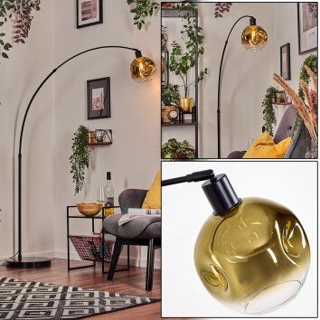 Ripoll Lámpara de pie, Lámparas de pie tipo arco Negro, 1 luz
