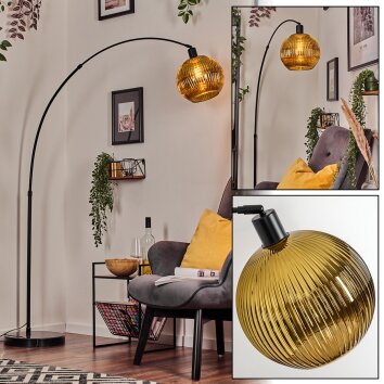 Koyoto Lámpara de pie, Lámparas de pie tipo arco Negro, 1 luz