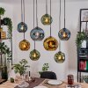 Ripoll Lámparas suspendidas, Luminarias esféricas, Lámparas colgantes Crudo, Negro, 8 luces