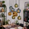 Ripoll Lámparas suspendidas, Luminarias esféricas, Lámparas colgantes Crudo, Negro, 8 luces