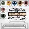 Ripoll Lámparas suspendidas, Luminarias esféricas, Lámparas colgantes Crudo, Negro, 8 luces