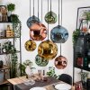 Ripoll Lámparas suspendidas, Luminarias esféricas, Lámparas colgantes Crudo, Negro, 8 luces