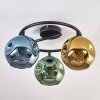 Ripoll Plafones, Luminarias esféricas Azul, dorado, Verde, 3 luces