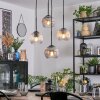 Koyoto Lámparas suspendidas, Luminarias esféricas, Lámpara colgante de clúster Colores ámbar, Transparente, Ahumado, 4 luces