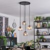 Koyoto Lámparas suspendidas, Luminarias esféricas, Lámpara colgante de clúster Colores ámbar, Transparente, Ahumado, 4 luces