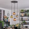 Koyoto Lámparas suspendidas, Luminarias esféricas, Lámpara colgante de clúster Azul, Verde, Color cobre, 4 luces