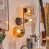 Koyoto Luminarias esféricas, Apliques dorado, Negro, 3 luces