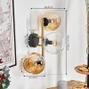 Koyoto Luminarias esféricas, Apliques dorado, Negro, 3 luces