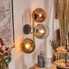 Koyoto Luminarias esféricas, Apliques dorado, Negro, 3 luces