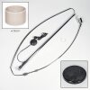 Bassagoda Lámpara de pie Cromo, Negro, 1 luz