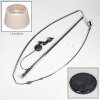 Bassagoda Lámpara de pie Cromo, Negro, 1 luz