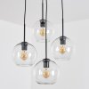 Koyoto Lámparas suspendidas, Luminarias esféricas, Lámpara colgante de clúster Transparente, 4 luces