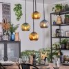 Koyoto Lámparas suspendidas, Luminarias esféricas, Lámpara colgante de clúster Azul, dorado, Verde, 4 luces