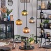 Koyoto Lámparas suspendidas, Luminarias esféricas, Lámpara colgante de clúster Azul, dorado, Verde, Color cobre, 4 luces