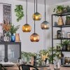 Koyoto Lámparas suspendidas, Luminarias esféricas, Lámpara colgante de clúster Azul, dorado, Verde, Color cobre, 4 luces