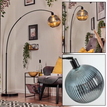 Koyoto Lámpara de pie, Lámparas de pie tipo arco Negro, 1 luz