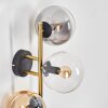Gastor Luminarias esféricas, Apliques dorado, Negro, 3 luces