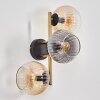 Koyoto Luminarias esféricas, Apliques dorado, Negro, 3 luces