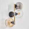 Koyoto Luminarias esféricas, Apliques dorado, Negro, 3 luces
