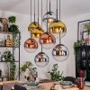 Gastor Lámparas suspendidas, Luminarias esféricas, Lámparas colgantes Cromo, dorado, Transparente, Color cobre, Ahumado, 8 luces