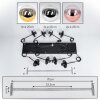 Gastor Lámparas suspendidas, Luminarias esféricas, Lámparas colgantes Cromo, dorado, Transparente, Color cobre, Ahumado, 8 luces