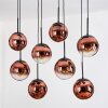 Gastor Lámparas suspendidas, Luminarias esféricas, Lámparas colgantes Transparente, Color cobre, 8 luces