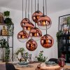 Gastor Lámparas suspendidas, Luminarias esféricas, Lámparas colgantes Transparente, Color cobre, 8 luces