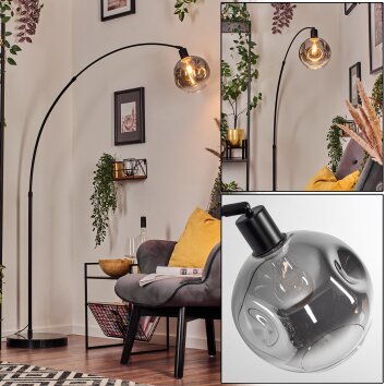 Ripoll Lámpara de pie, Lámparas de pie tipo arco Negro, 1 luz