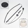 Bassagoda Lámpara de pie, Lámparas de pie tipo arco Negro, 1 luz, Pantalla de tela