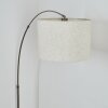 Bassagoda Lámpara de pie, Lámparas de pie tipo arco Níquel-mate, Negro, 1 luz, Pantalla de lámpara de tela