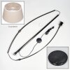Bassagoda Lámpara de pie, Lámparas de pie tipo arco Cromo, Negro, 1 luz, Pantalla de lámpara de tela