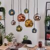 Ripoll Lámparas suspendidas, Luminarias esféricas, Lámparas colgantes Crudo, Negro, 8 luces