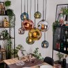 Ripoll Lámparas suspendidas, Luminarias esféricas, Lámparas colgantes Crudo, Negro, 8 luces