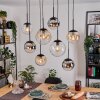 Gastor Lámparas suspendidas, Luminarias esféricas, Lámparas colgantes Colores ámbar, Cromo, Transparente, Ahumado, 8 luces