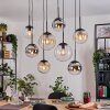 Gastor Lámparas suspendidas, Luminarias esféricas, Lámparas colgantes Colores ámbar, Cromo, Transparente, Ahumado, 8 luces