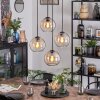 Koyoto Lámparas suspendidas, Luminarias esféricas, Lámpara colgante de clúster Colores ámbar, Transparente, 4 luces
