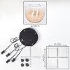 Koyoto Lámparas suspendidas, Luminarias esféricas, Lámpara colgante de clúster Colores ámbar, Transparente, 4 luces