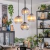Koyoto Lámparas suspendidas, Luminarias esféricas, Lámpara colgante de clúster Colores ámbar, Transparente, Ahumado, 4 luces