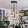 Koyoto Lámparas suspendidas, Luminarias esféricas, Lámpara colgante de clúster Colores ámbar, Transparente, Ahumado, 4 luces