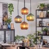 Koyoto Lámparas suspendidas, Luminarias esféricas, Lámpara colgante de clúster Azul, Verde, Color cobre, 4 luces