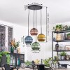 Koyoto Lámparas suspendidas, Luminarias esféricas, Lámpara colgante de clúster Azul, dorado, Verde, Color cobre, 4 luces